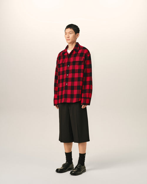 Sobrecamisa de cuadros anchos roja - Hombre - 6 - AMI Paris - Ami Paris