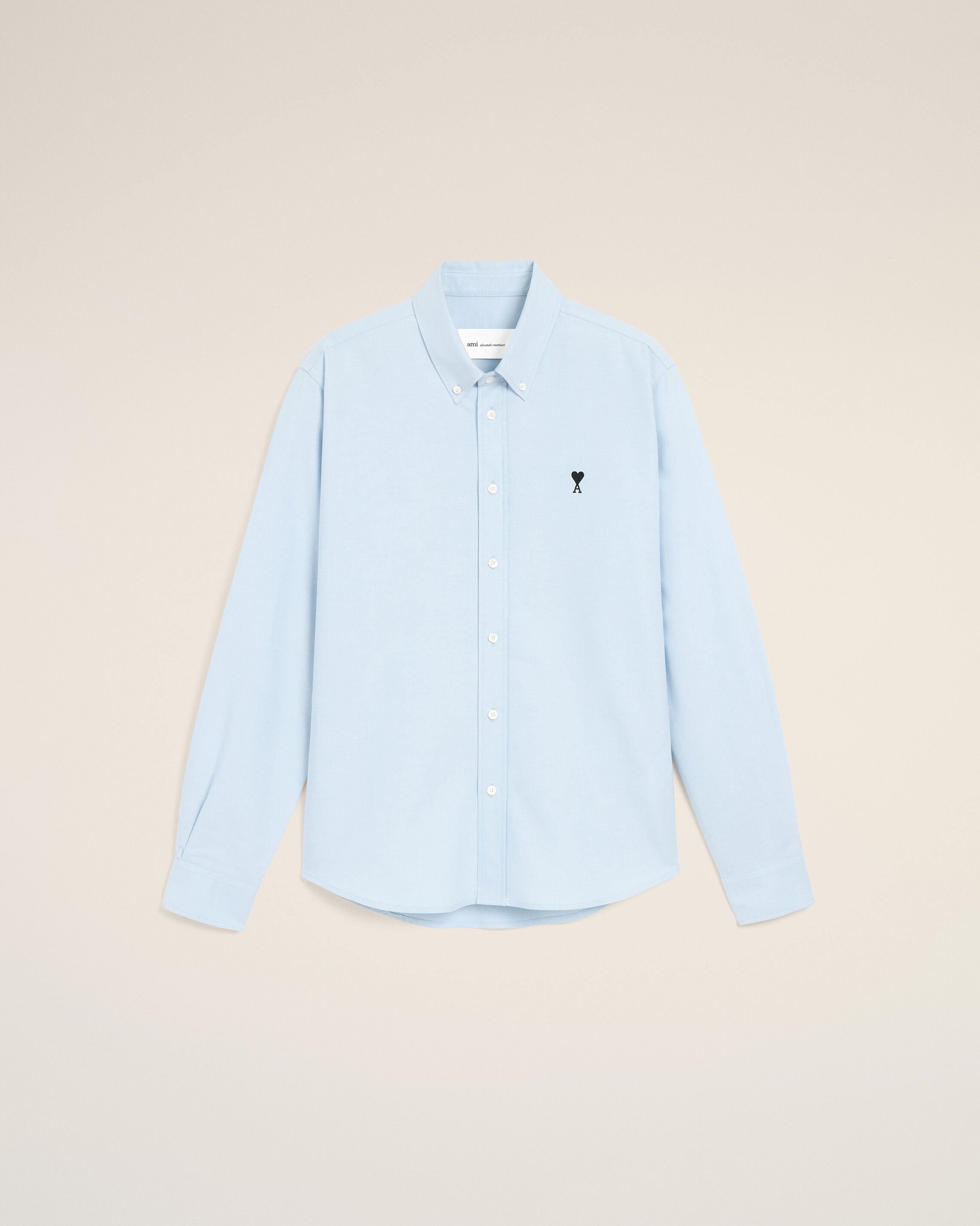 Blue cotton shirt with Ami de Coeur - 1
