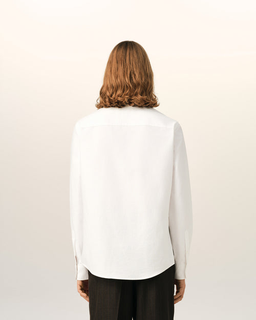 White cotton shirt with Ami de Coeur - Man - 5 - AMI Paris - Ami Paris