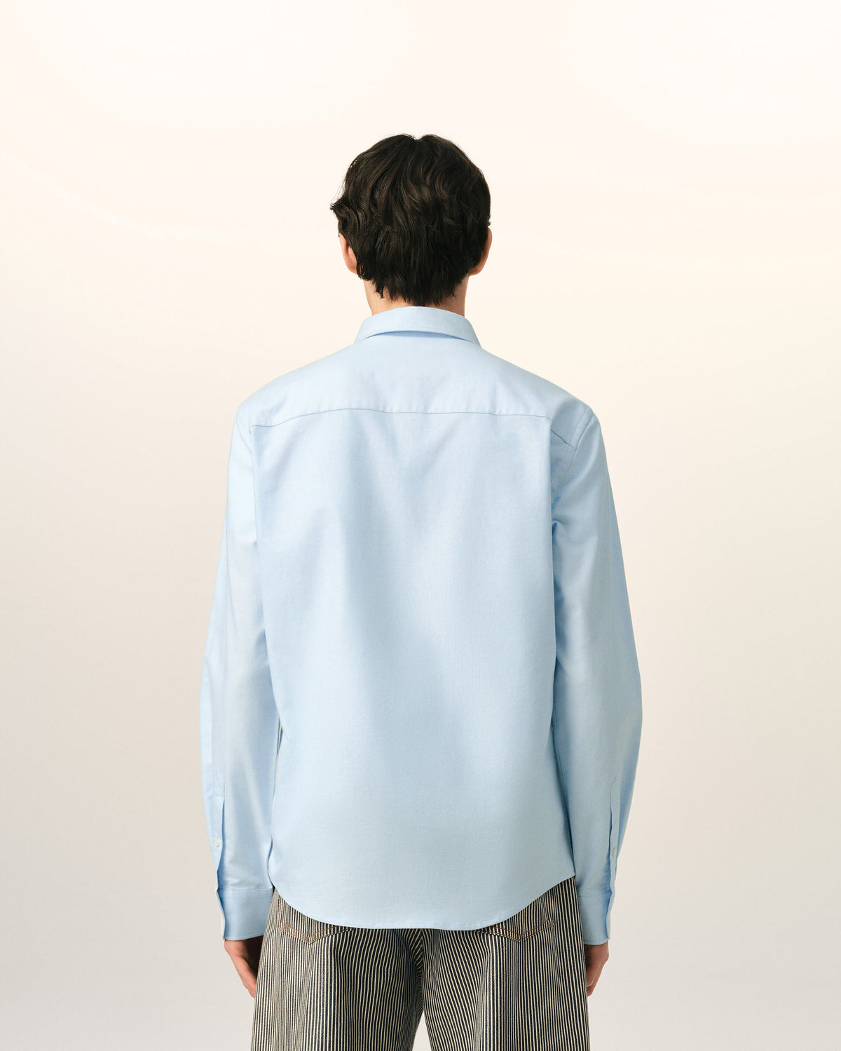 Blue cotton shirt with Ami de Coeur - 5
