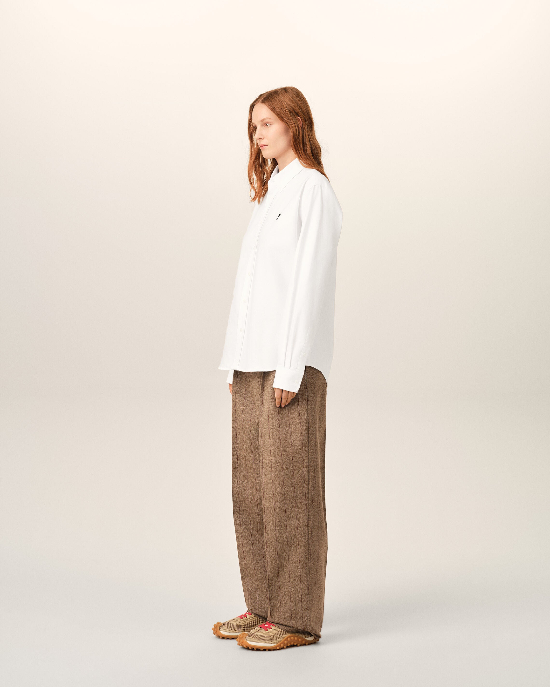 White cotton shirt with Ami de Coeur - 12