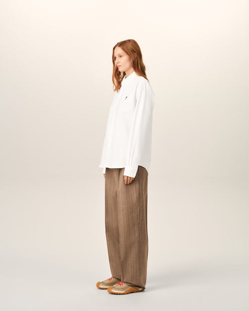 White cotton shirt with Ami de Coeur - Woman - 12 - AMI Paris - Ami Paris