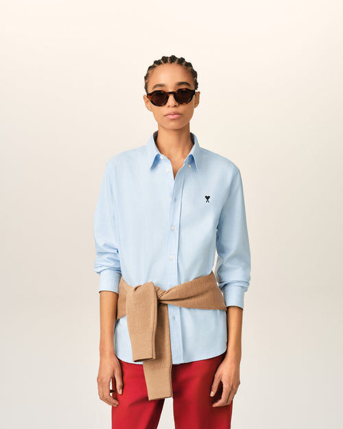                                 Chemise bleue en coton Ami de Coeur - 3                             - Ami Paris