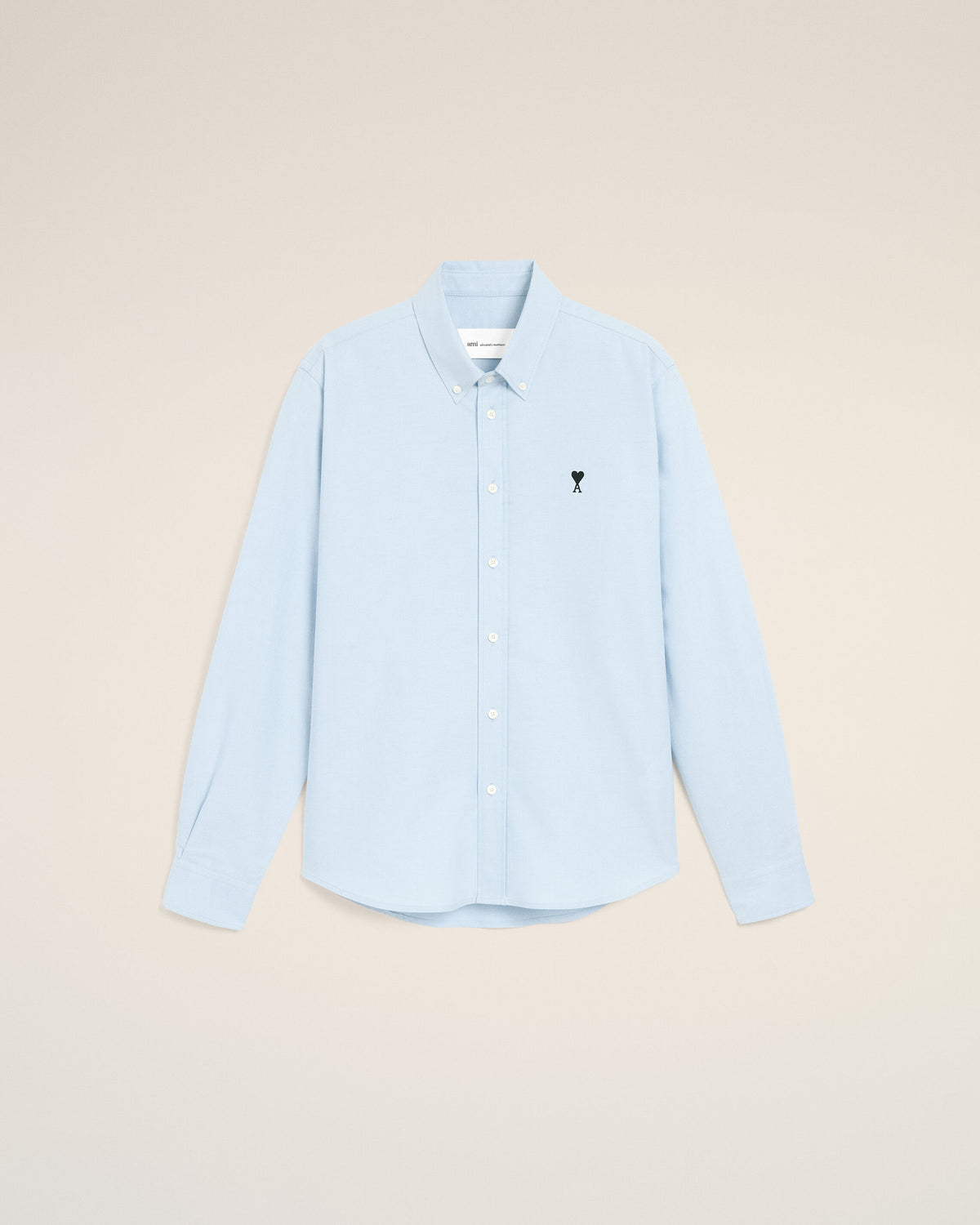 Blue cotton shirt with Ami de Coeur - 7