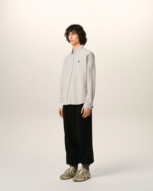 Chemise rayée noire en coton Ami de Coeur - Homme - 6 - AMI Paris - Ami Paris