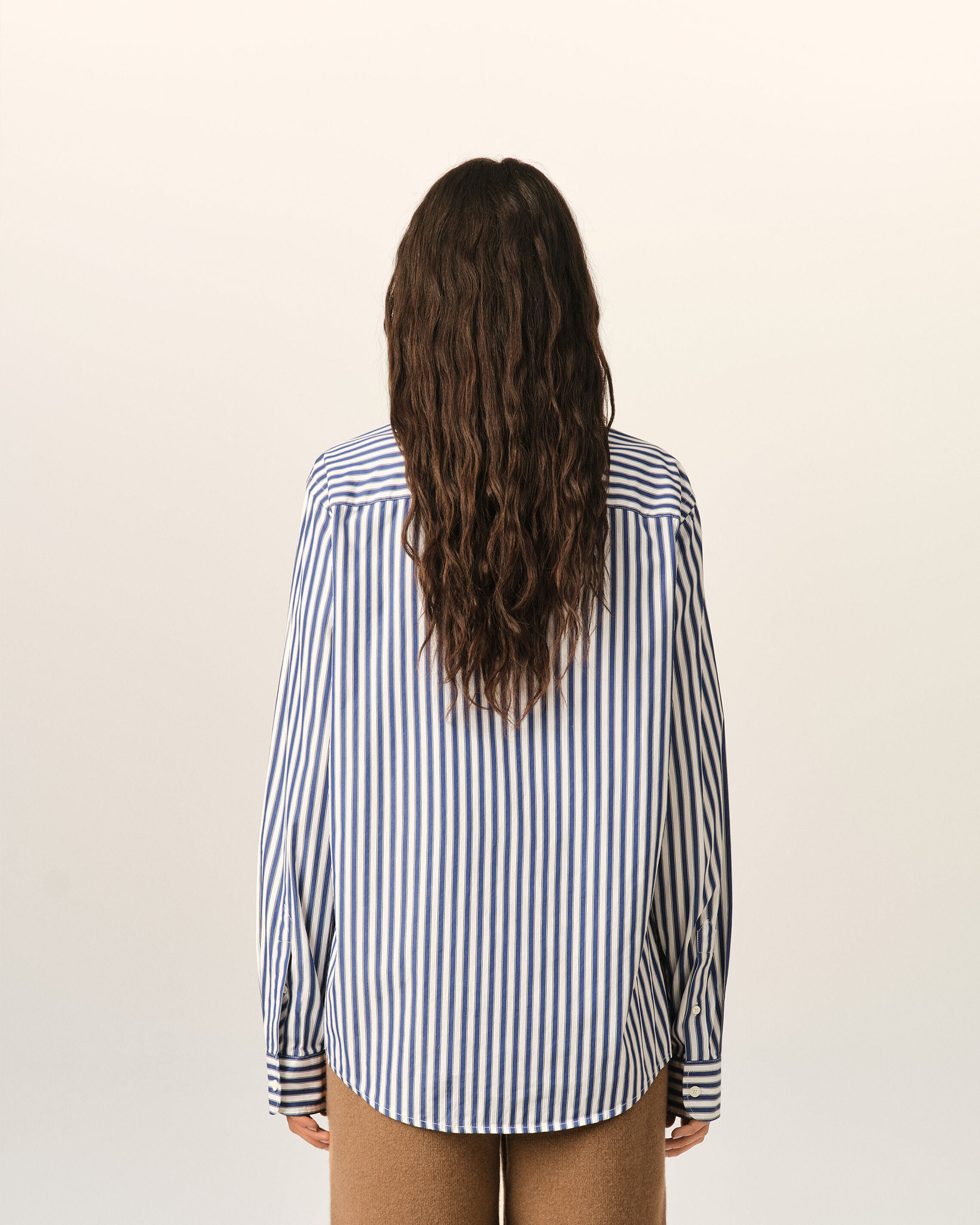 Blue striped cotton shirt with Ami de Coeur - 11