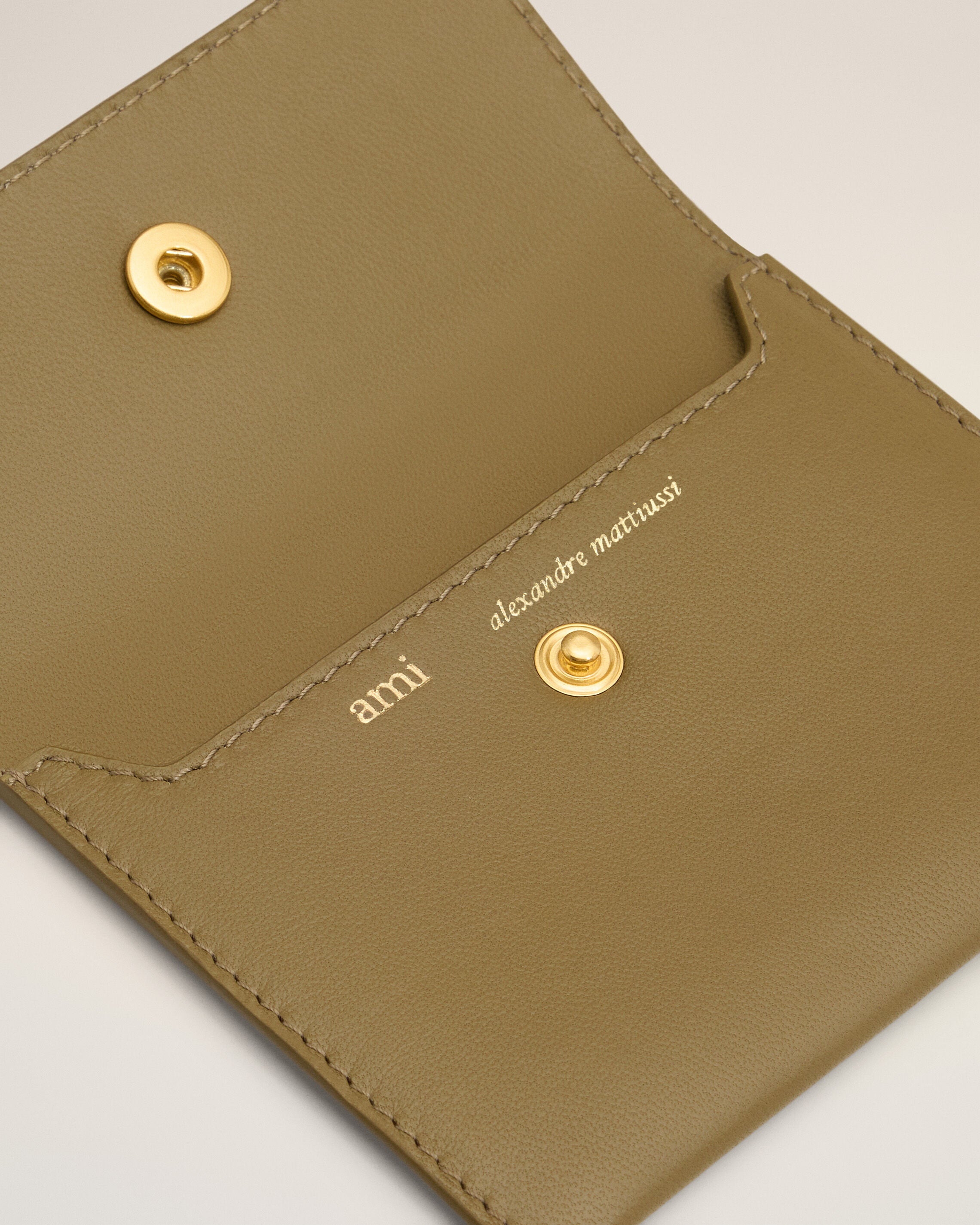 KHAKI Carrousel Folded Card Holder | AMI PARIS