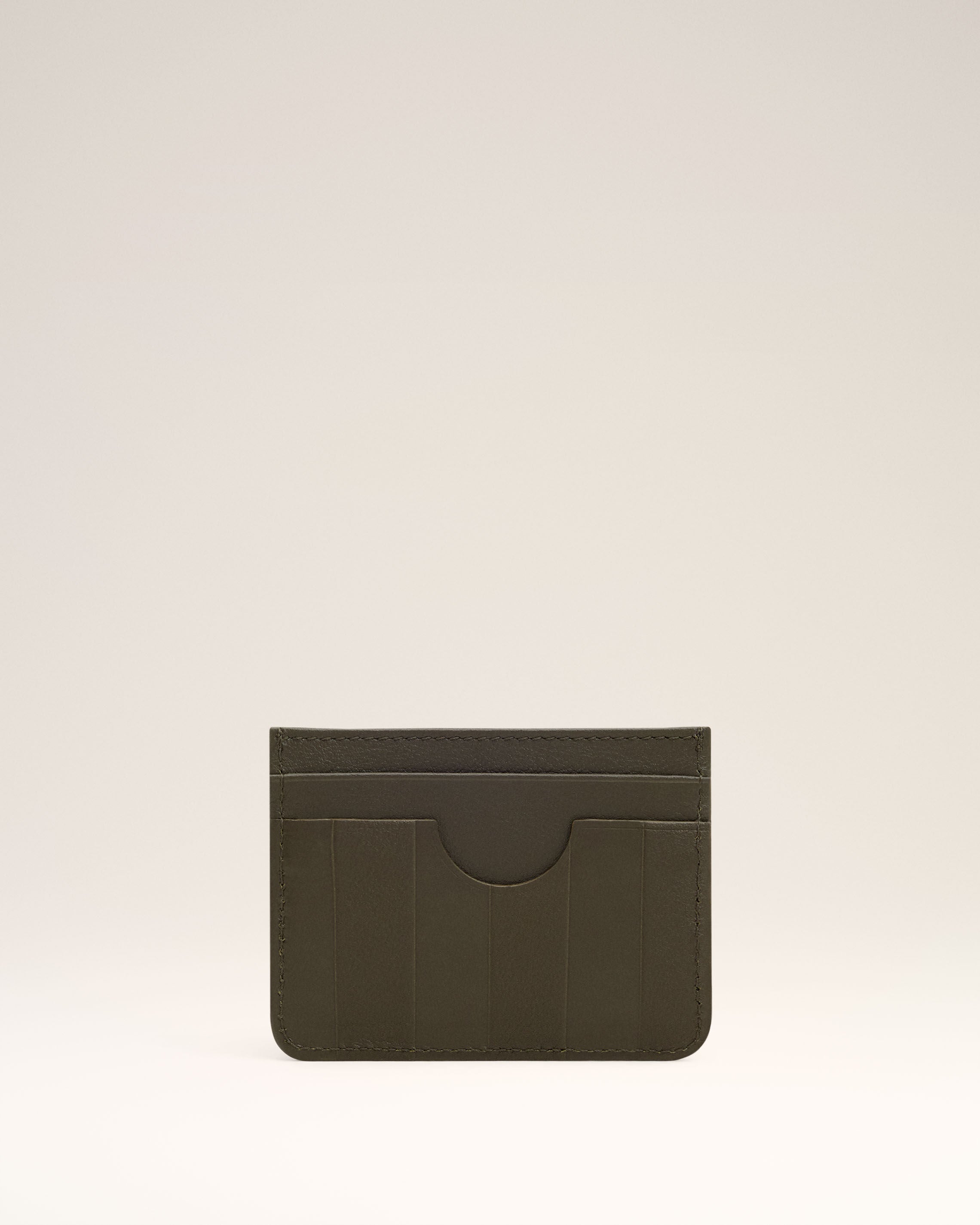 Green Leather Midi Card Holder - 5
