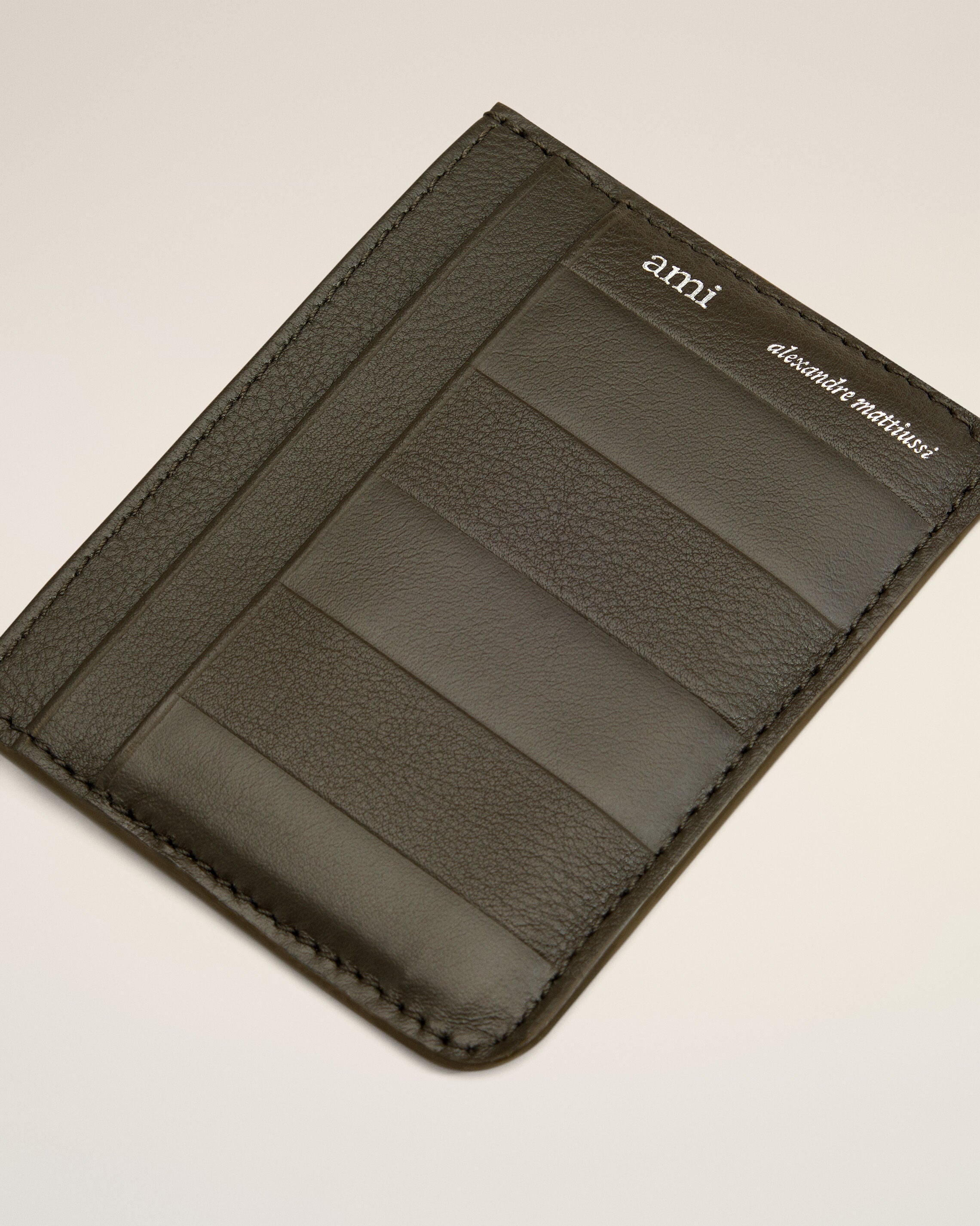 Green Leather Midi Card Holder - 6
