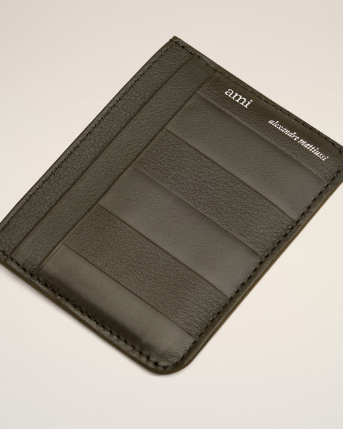 Green Leather Midi Card Holder - 6 - Ami Paris