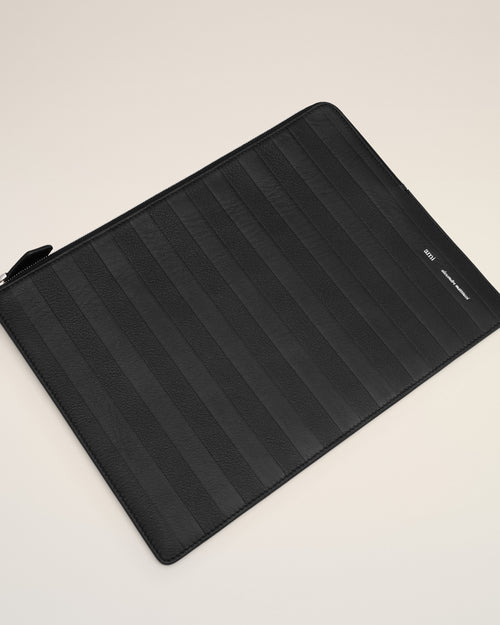 Black Leather Midi Document Holder - 6 - Ami Paris