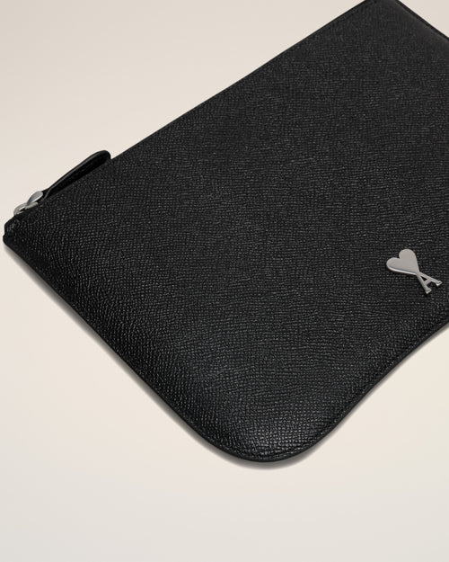 Pochette Paris Paris Noire En Cuir - Femme - 6 - AMI Paris - Ami Paris