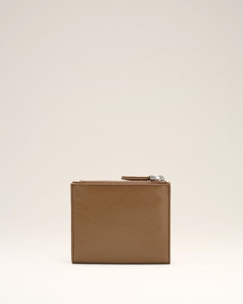 Brown Smooth Leather Voulez Vous Folded Wallet - 1 - Ami Paris