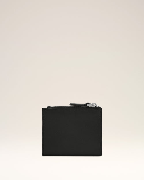 Black Cowhide Leather Voulez-Vous Folded Wallet - 1 - Ami Paris