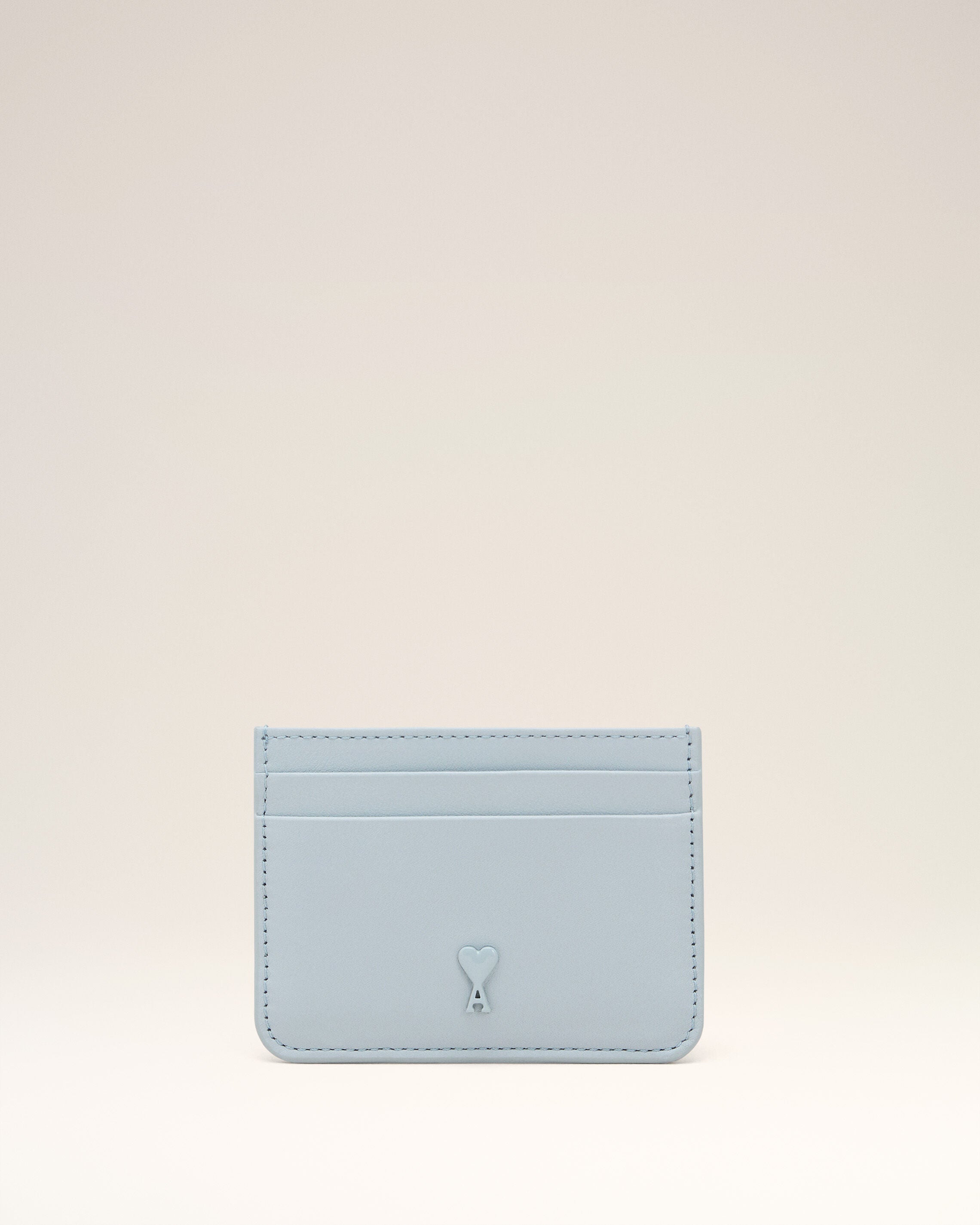 ブルー スムースレザー Ami De Coeur ジップ カードホルダー スカイ