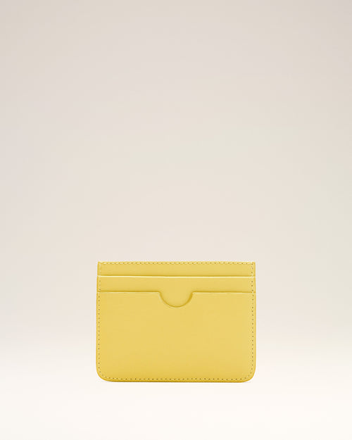 Yellow Cowhide Leather Ami De Coeur Card Holder - 2 - Ami Paris