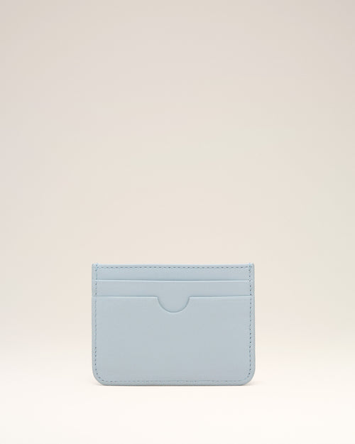 Blue Smooth Leather Ami De Coeur Card Holder - 2 - Ami Paris