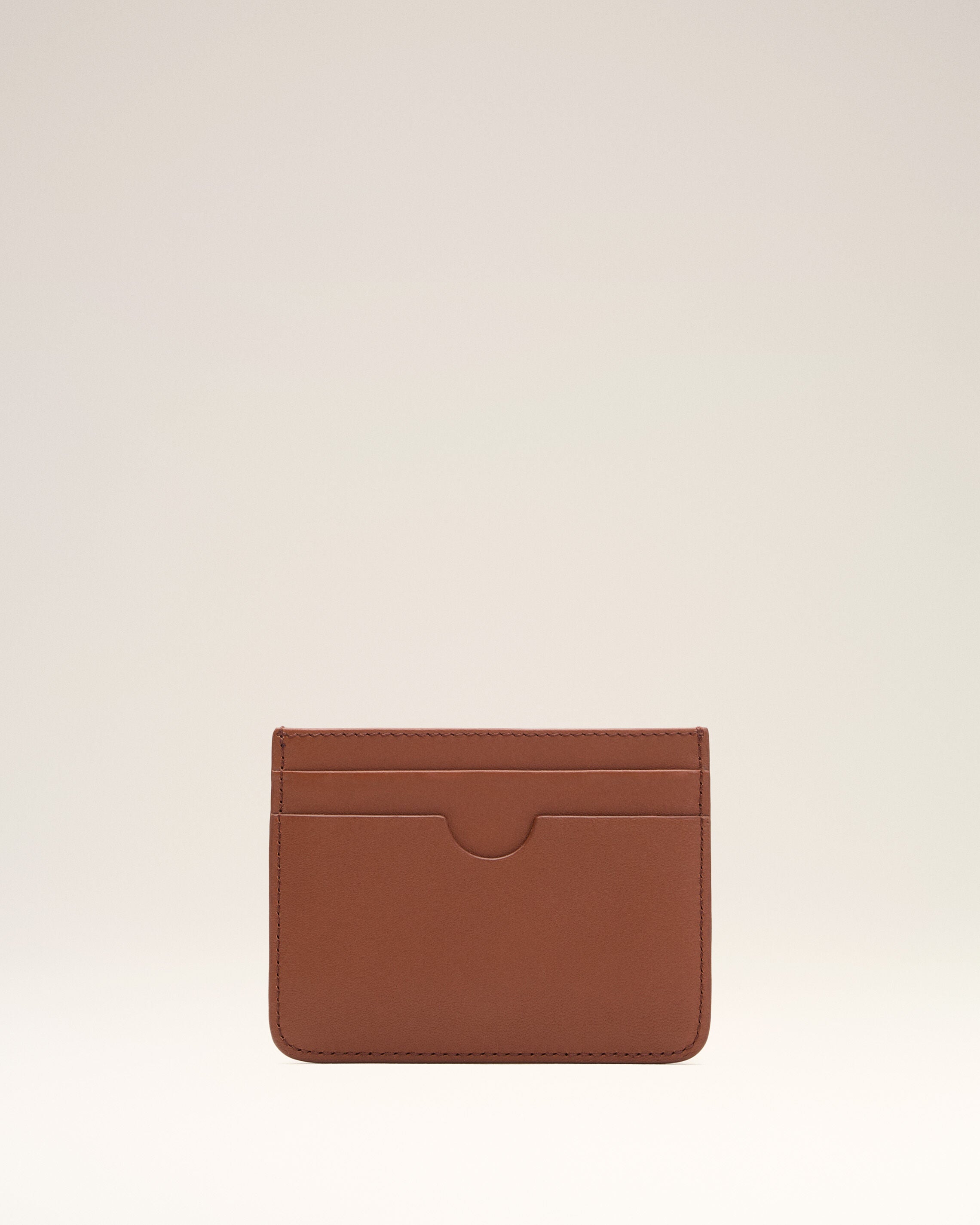 Porte-Cartes Ami De Coeur Marron en Cuir De Vachette - 5