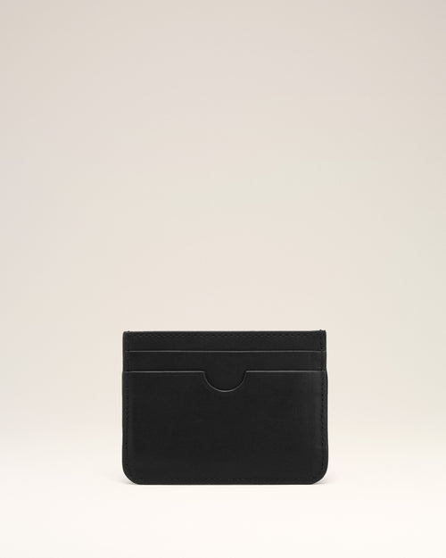                                 Black Cowhide Leather Ami De Coeur Card Holder - 3                             - Ami Paris