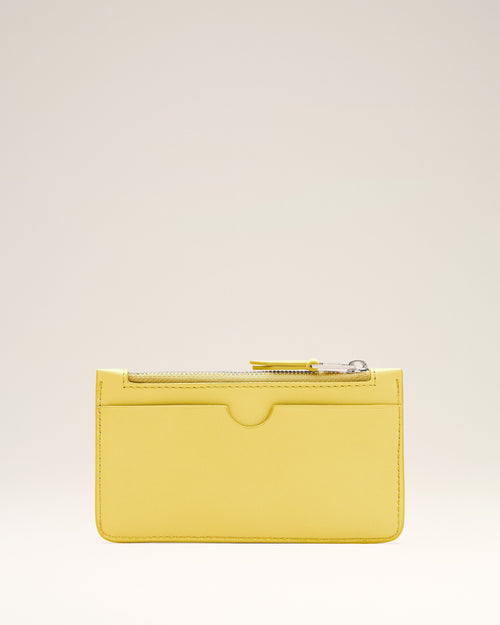 Yellow Cowhide Leather Ami De Coeur Zipped Card Holder - Man - 2 - AMI Paris - Ami Paris