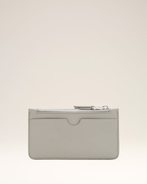 Grey Cowhide Leather Ami De Coeur Zipped Card Holder - Man - 2 - AMI Paris - Ami Paris
