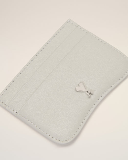Grey Paris Paris zipped cowhide leather card holder - Woman - 6 - AMI Paris - Ami Paris