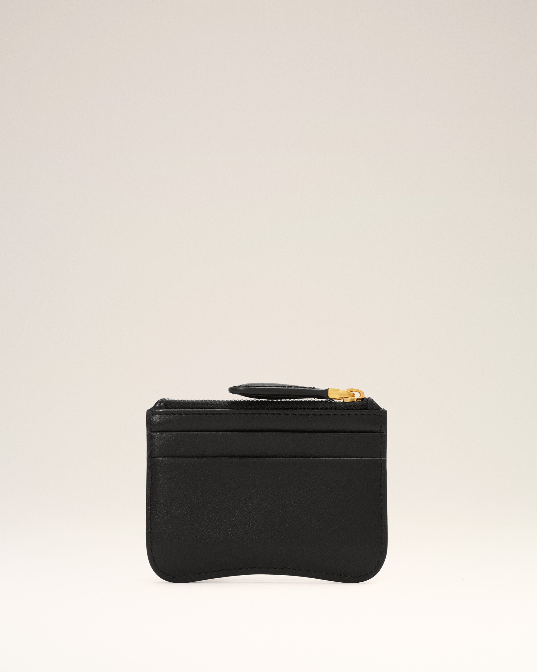 Black Paris Paris zipped cowhide leather card holder - 5