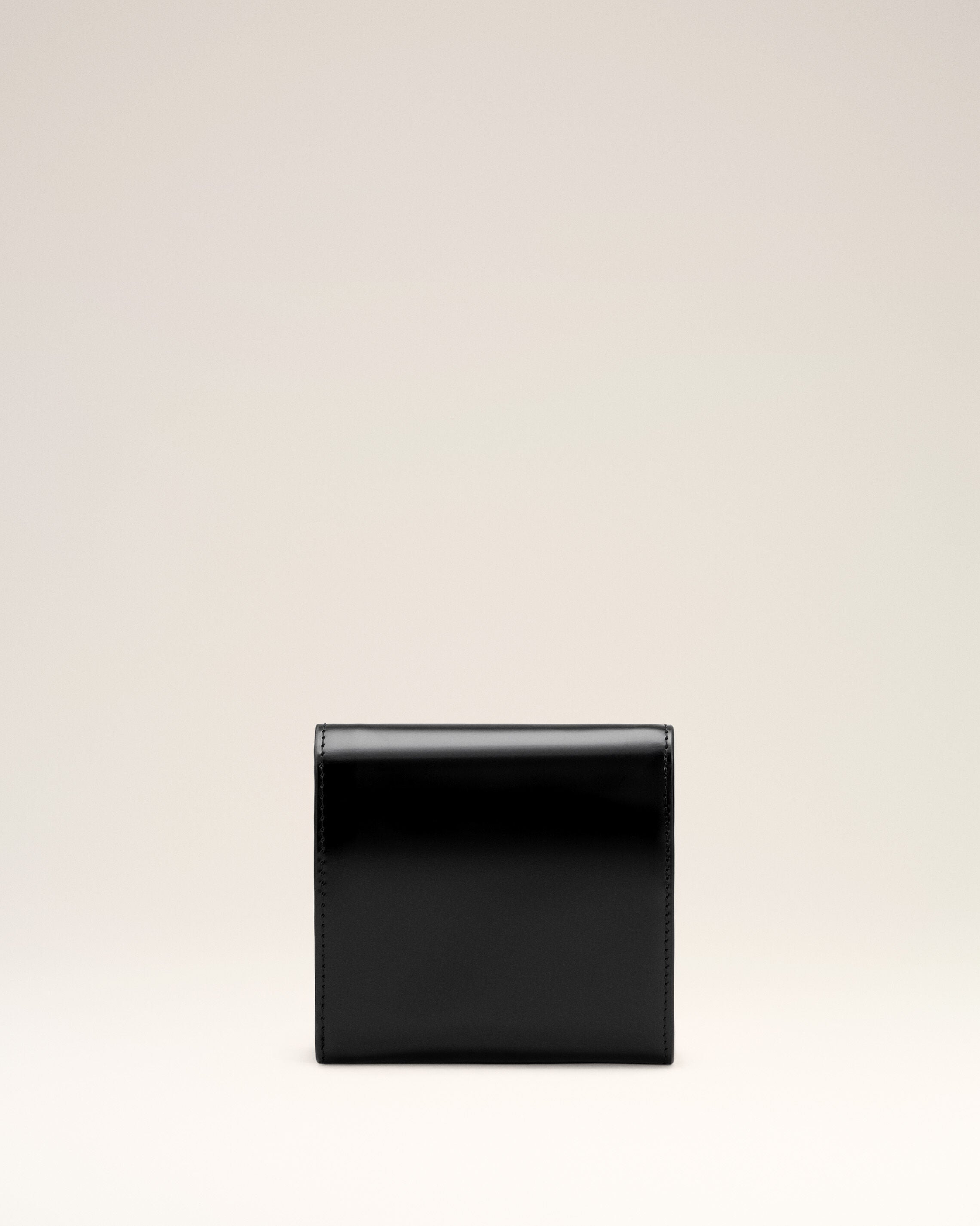 Black Cow Leather Paris Paris Compact Wallet - 2
