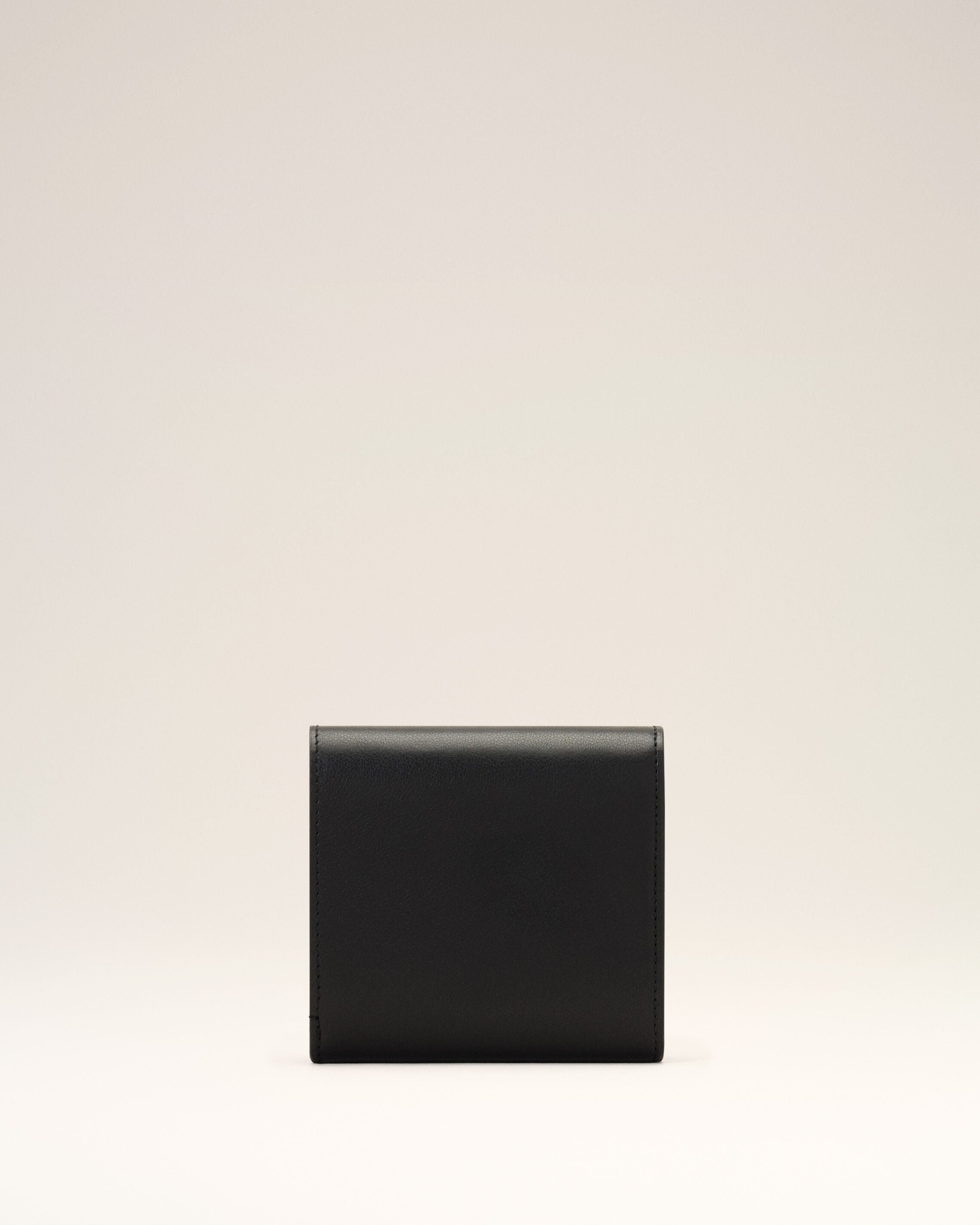 Black Paris Paris cowhide leather compact wallet - 5