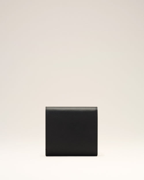 Black Paris Paris cowhide leather compact wallet - Woman - 5 - AMI Paris - Ami Paris