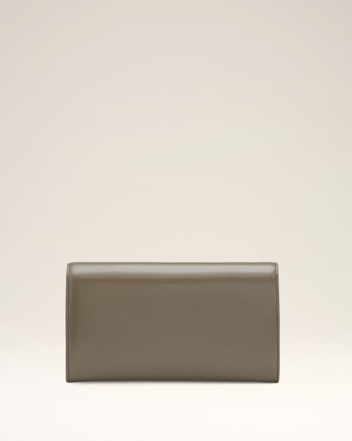 Grey Glazed Leather Paris Paris Continental Wallet - Woman - 5 - AMI Paris - Ami Paris