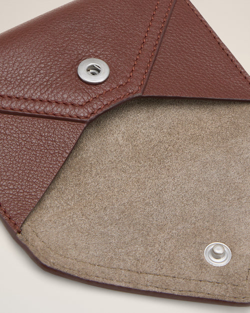 Burgundy Smooth Leather Etienne Envelope Card Holder - 3 - Ami Paris