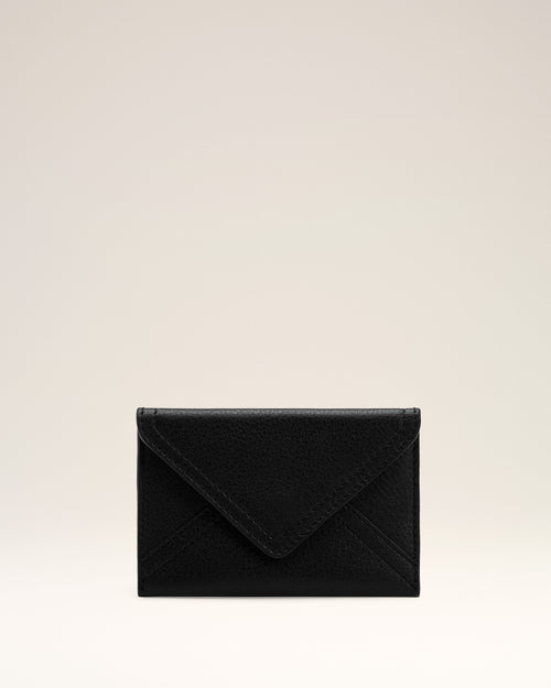 Black Taurillon Leather Etienne Envelope Card Holder - 1 - Ami Paris