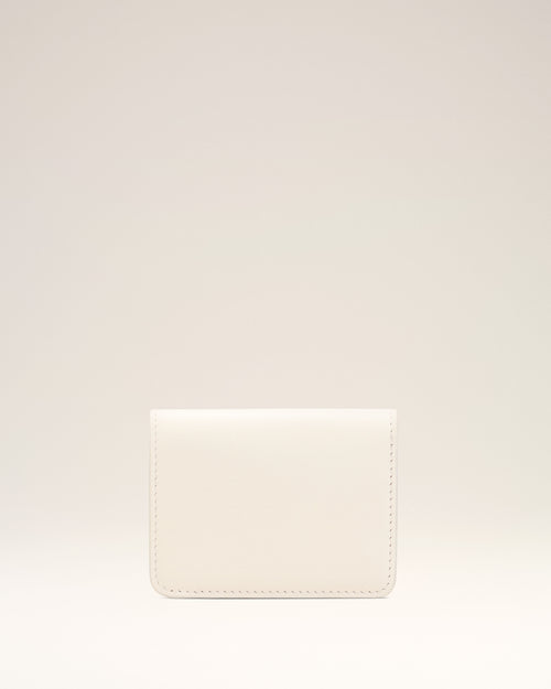 Cartera plegada Carrousel de piel de vaca blanca - 2 - Ami Paris