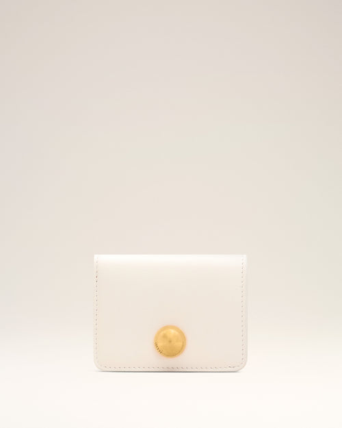 White Cow Leather Carrousel Folded Wallet - Woman - 4 - AMI Paris - Ami Paris