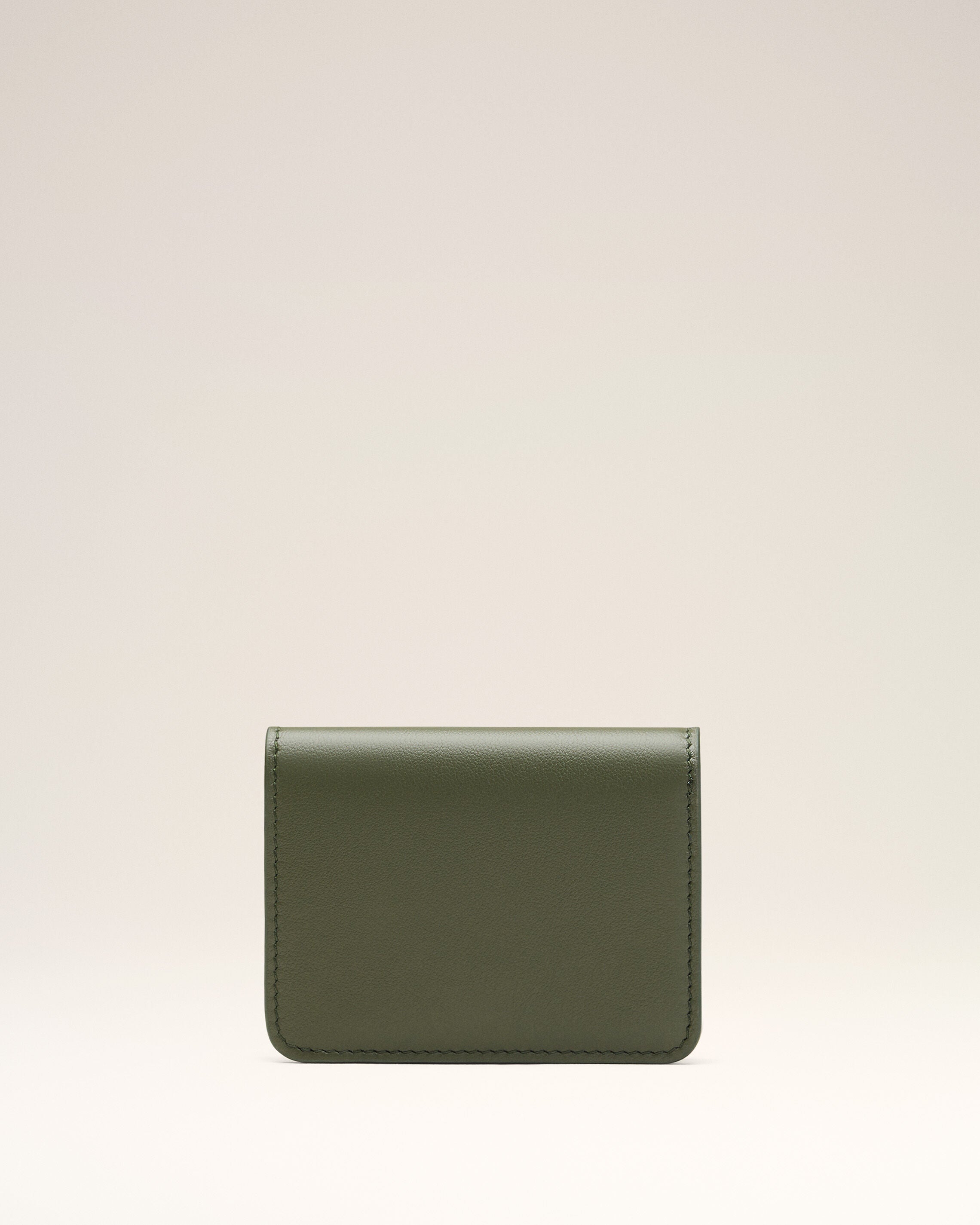 Green Cow Leather Carrousel Folded Wallet - 2