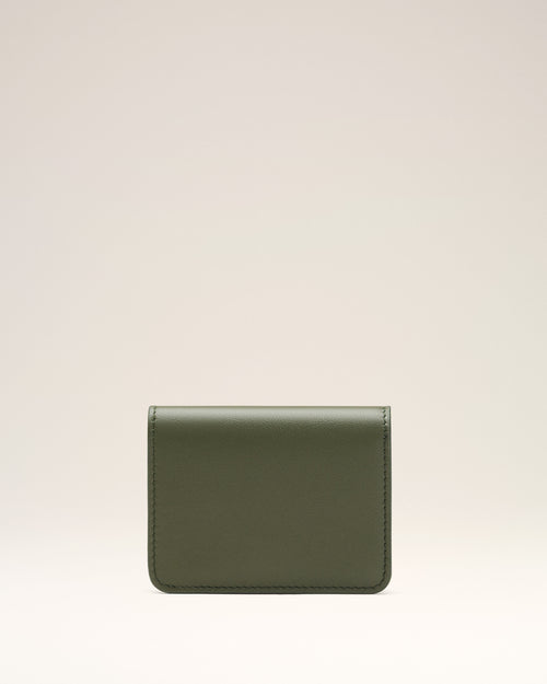 Green Cow Leather Carrousel Folded Wallet - Man - 2 - AMI Paris - Ami Paris