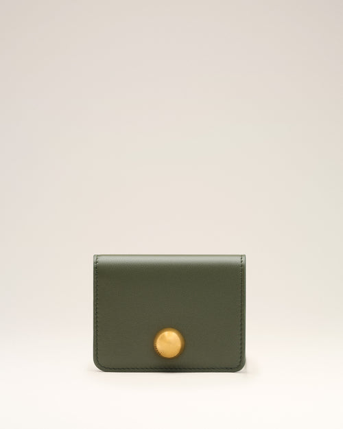 Green Cow Leather Carrousel Folded Wallet - Woman - 4 - AMI Paris - Ami Paris