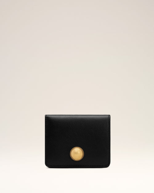 Black Carrousel Cow Leather Folded Wallet - Woman - 4 - AMI Paris - Ami Paris