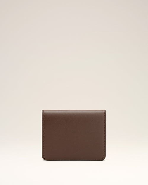 Brown Smooth Leather Carrousel Folded Wallet - 2 - Ami Paris