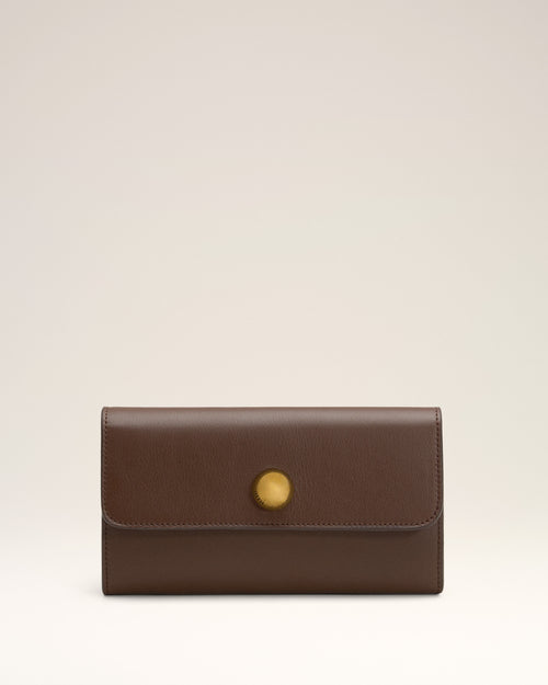                             Brown Smooth Leather Carrousel Continental Wallet - 3                         - Ami Paris