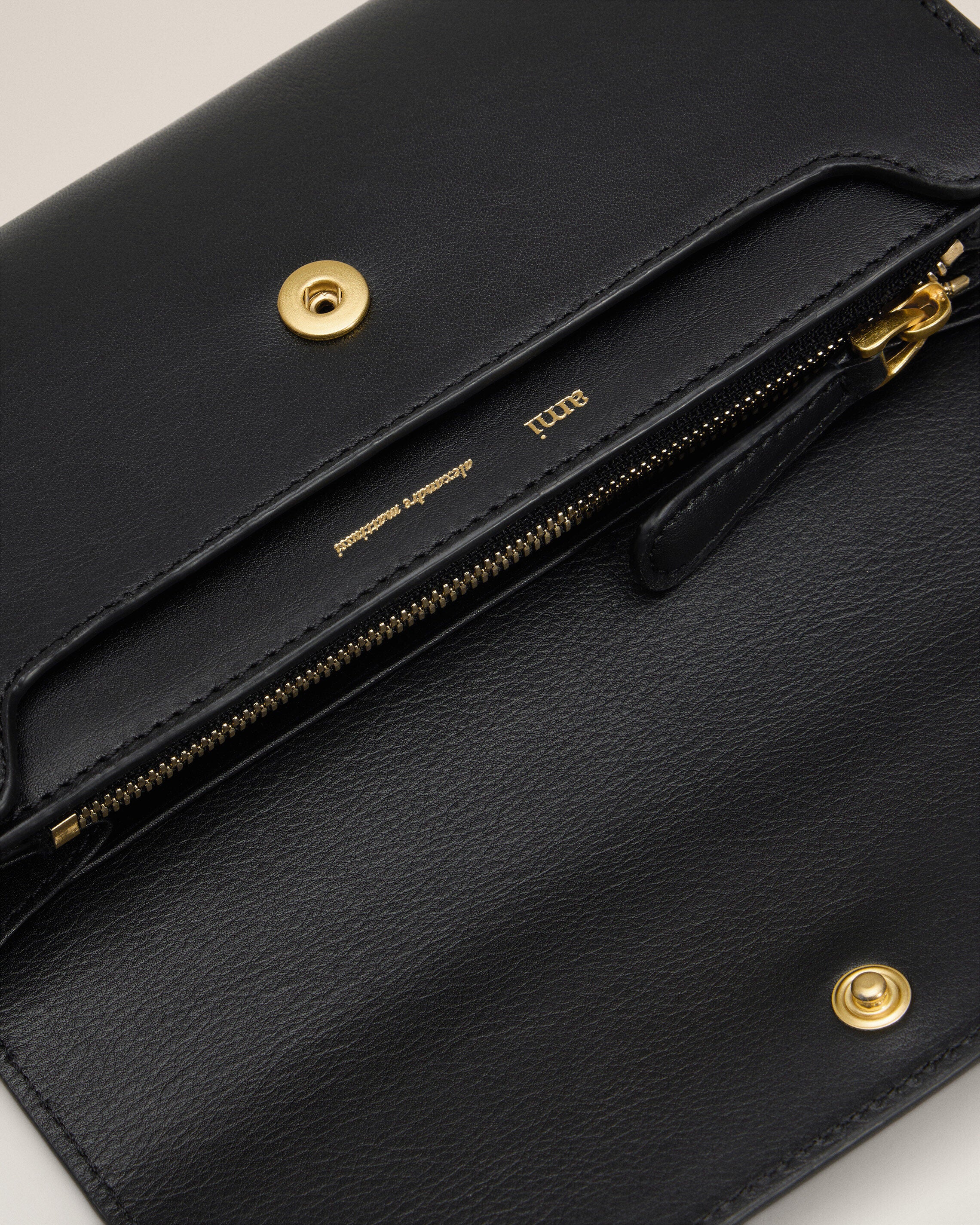 Black Smooth Leather Carrousel Continental Wallet - 6