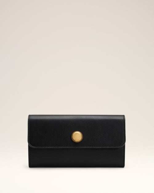 Black Smooth Leather Carrousel Continental Wallet - 4 - Ami Paris