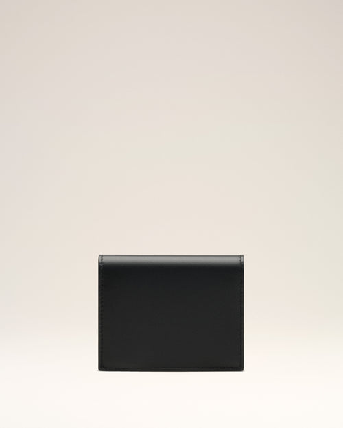 Black Cowhide Leather Ami De Coeur Bifold Wallet - 2 - Ami Paris