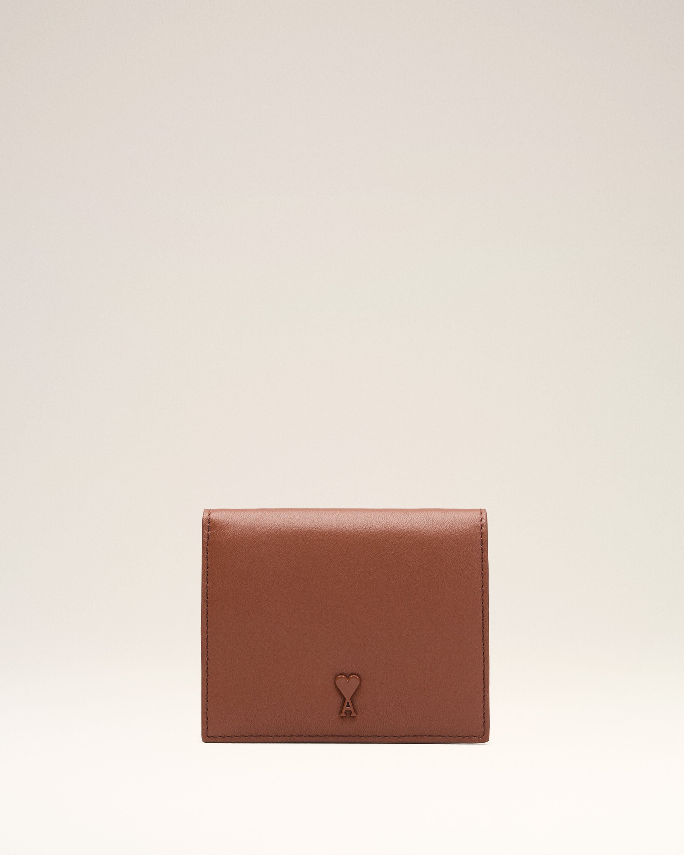 Brown Cowhide Leather Ami De Coeur Bifold Wallet - 1