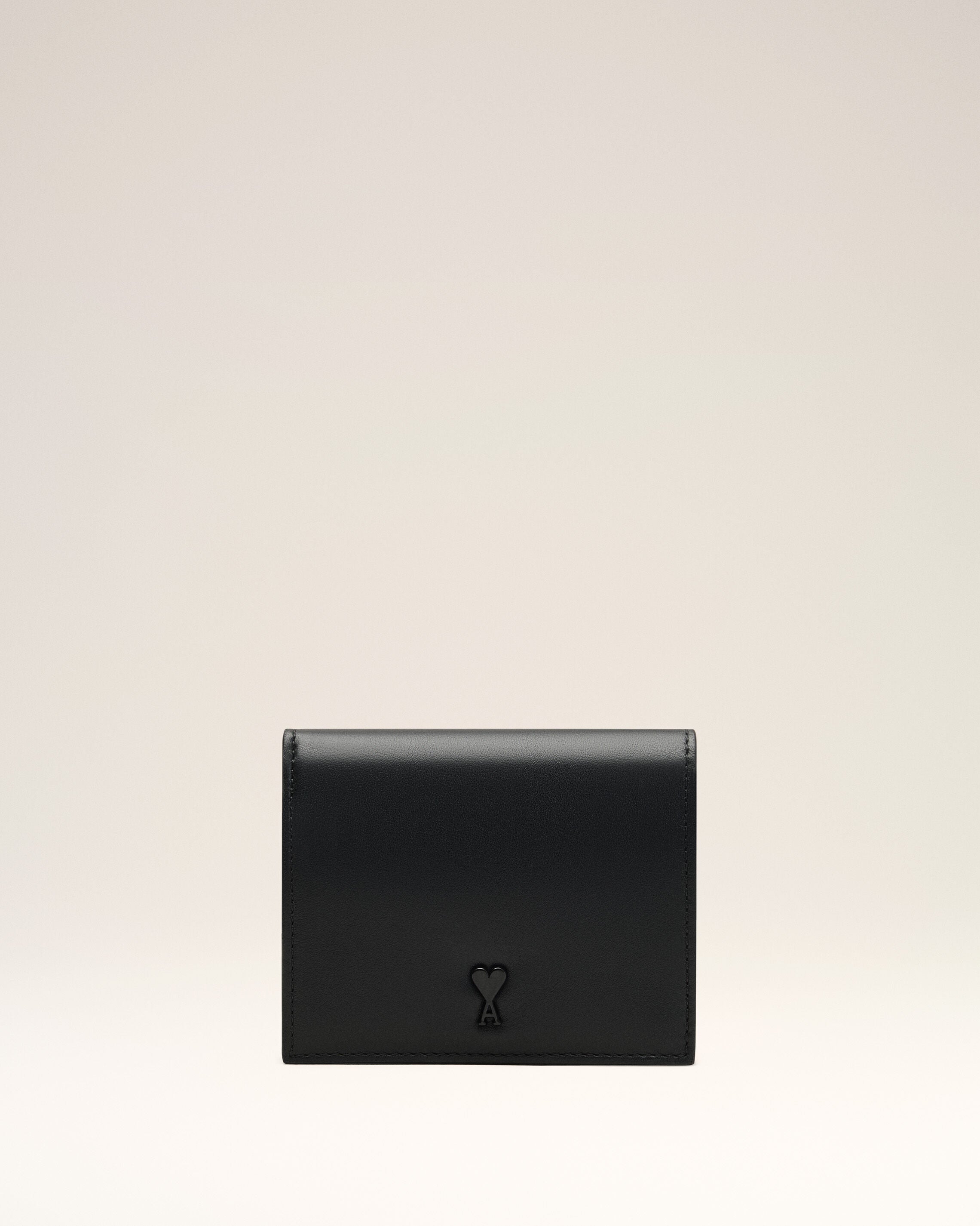 Black Cowhide Leather Ami De Coeur Bifold Wallet - 1