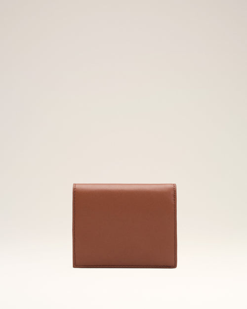 Brown Cowhide Leather Ami De Coeur Bifold Wallet - 2 - Ami Paris