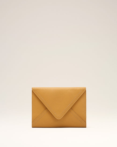                                 Yellow Taurillon Leather Etienne Envelope Passport Holder - 3                             - Ami Paris