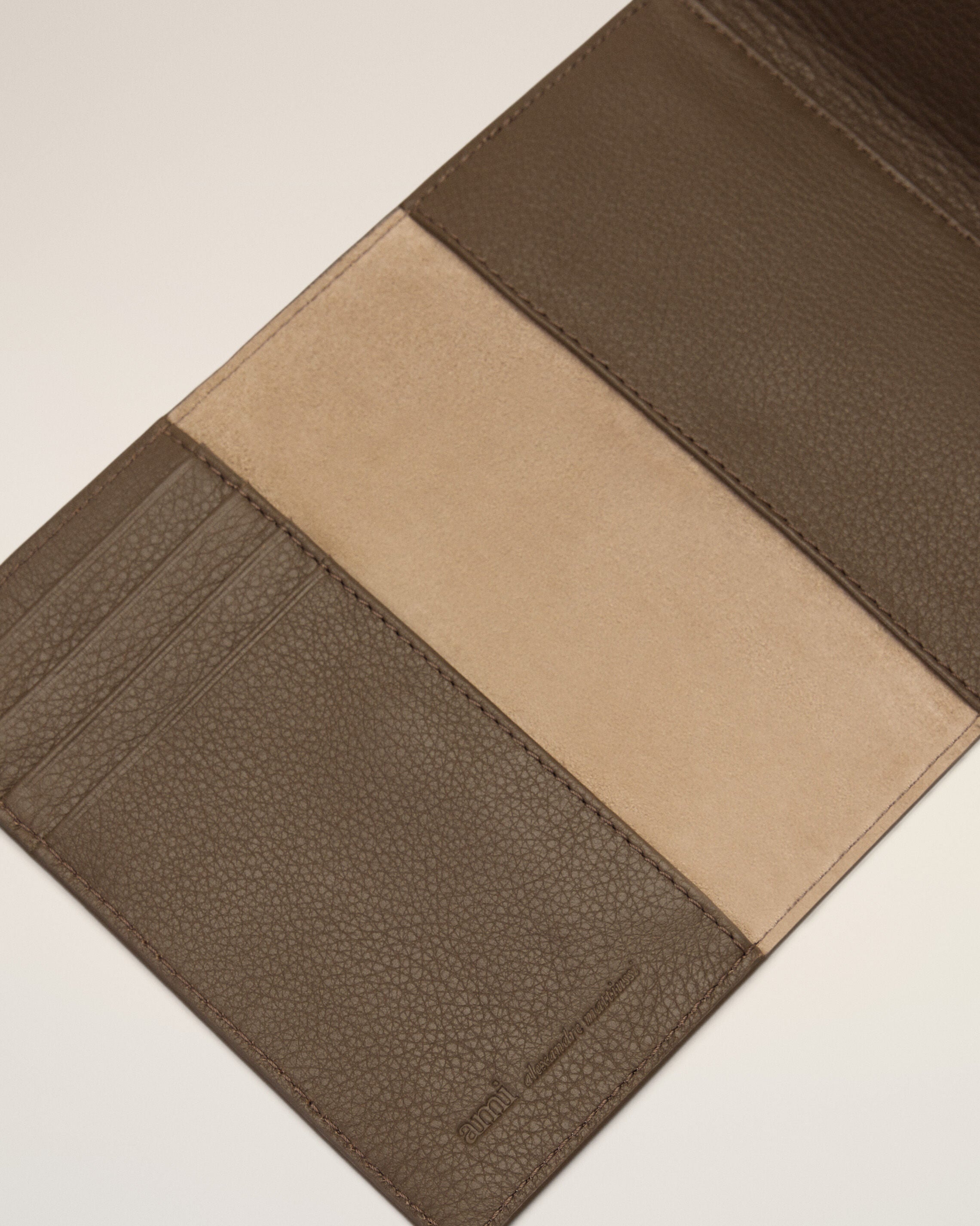 Brown Etienne taurillon leather envelope passport holder - 3