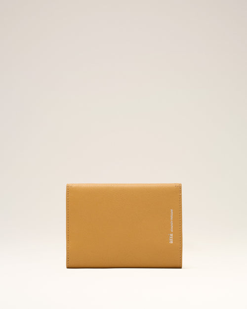                                     Yellow Taurillon Leather Etienne Envelope Passport Holder - 3                                 - Ami Paris